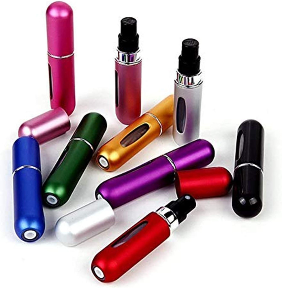 3 Pack 5ml Refillable Perfume Atomizer Spray Bottles Travel Mini Multicolor