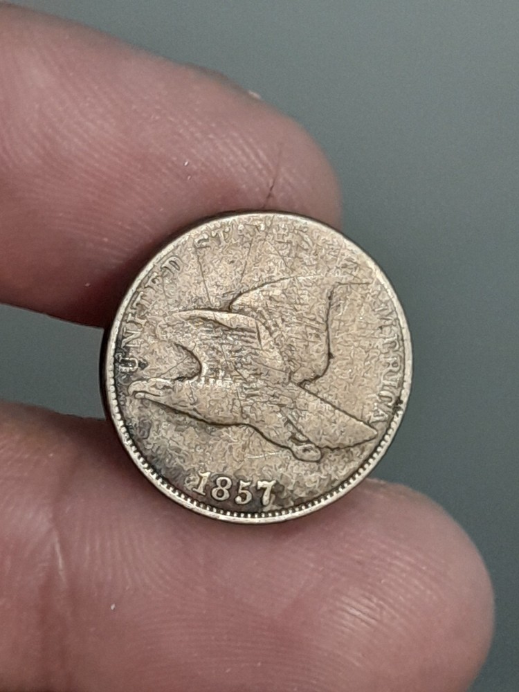 1857 Flying Eagle Cent (Reverse Scratch)