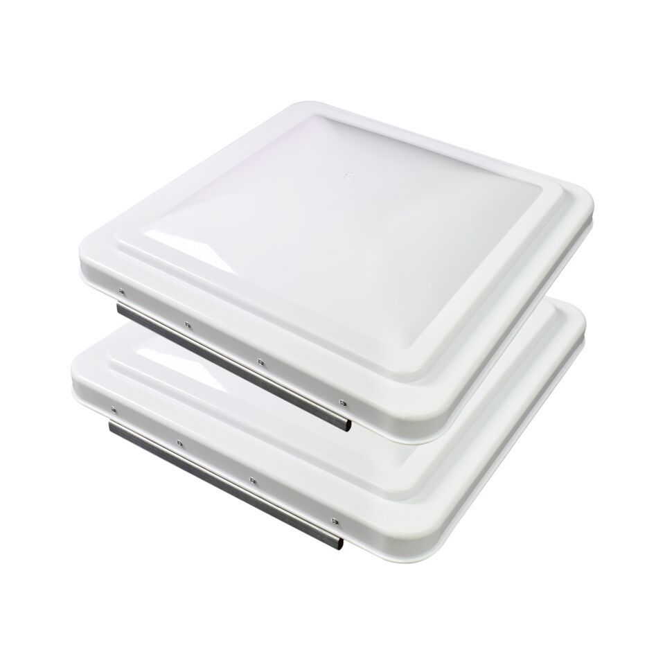 2 Pack White 14" x 14" Replacement Roof Vent Cover Camper RV Trailer Ventline