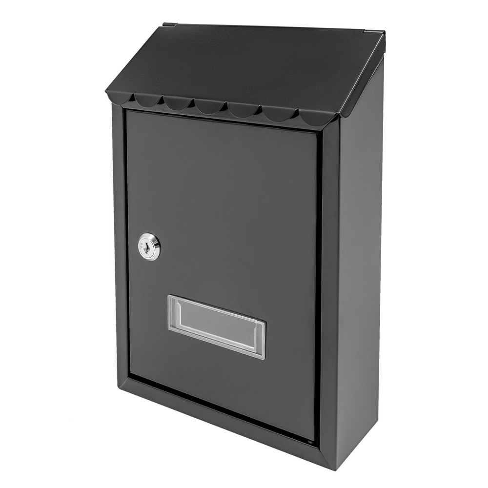 Modern Outdoor Mailbox with Key Lock Rust-resistant Wall-Mount Mailbox Mail Box