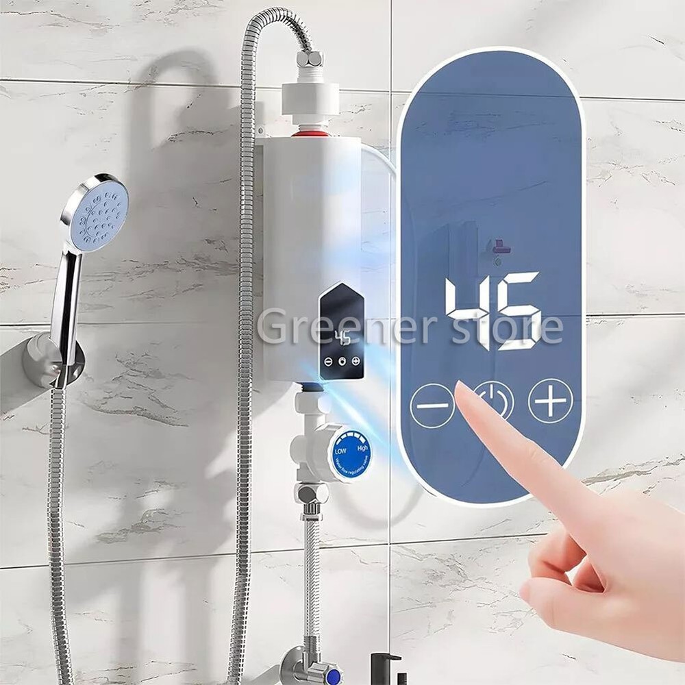 5500W Electric Instant Water Heater Tankless Tap Hot Shower for Bath Kitchen