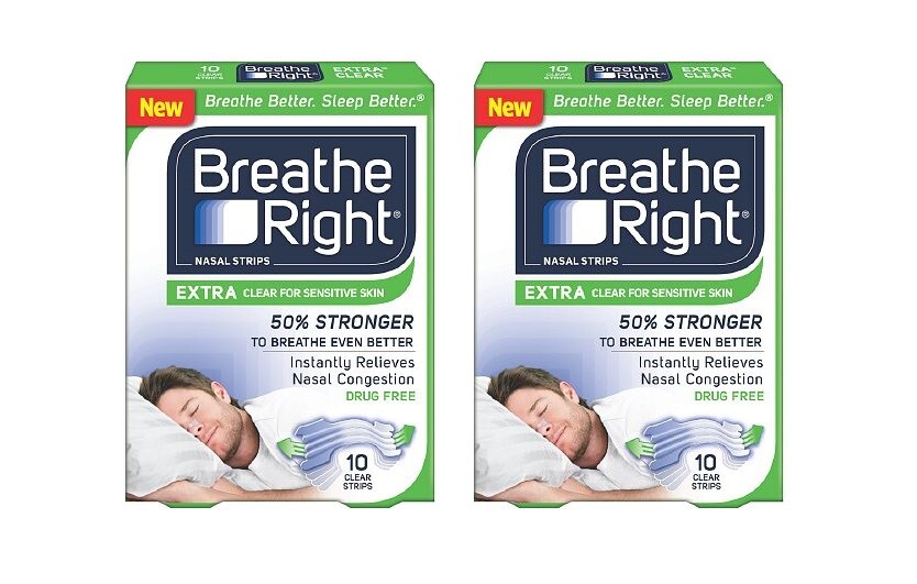 2 PACK :: Breathe Right :: Extra :: Clear :: 10 ct