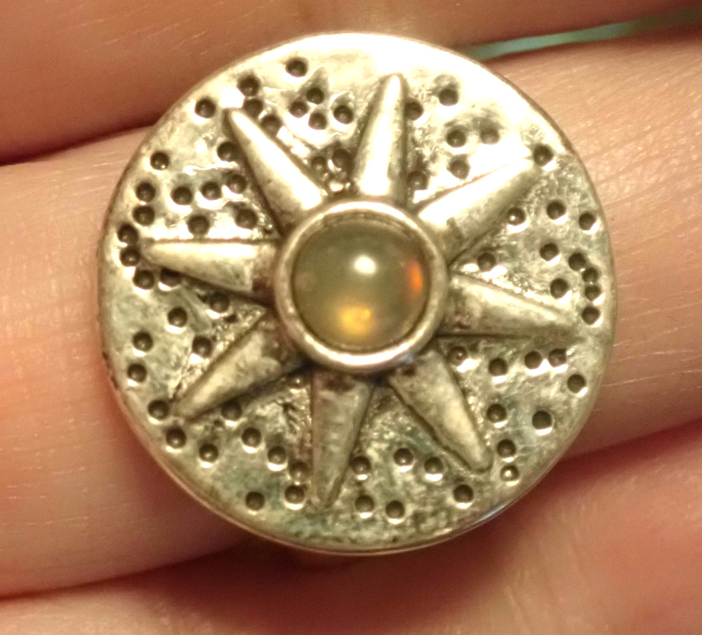 Celestial Ethopian Opal Ring Sterling Silver Adjustable