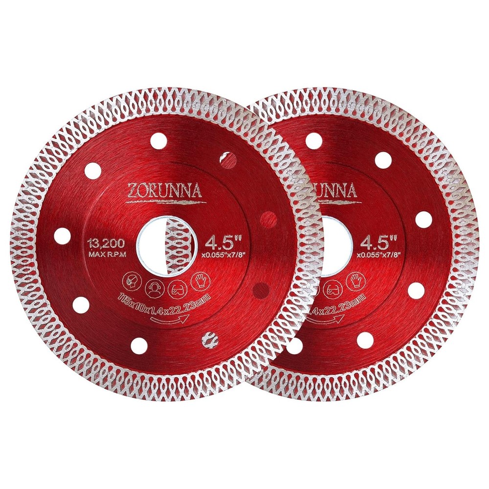 4.5" Diamond Blade for Angle Grinder, Super Thin Tile Saw 4.5", Red