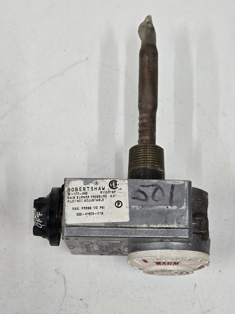 Robertshaw 66-177-342 Water Heater Gas Valve R110RTSP  222--41805-01A  Used