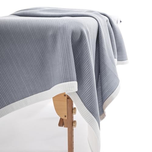Soft Microfiber Double-Sided Blanket, Bicolourable, Breathable, 80 x Grey-white