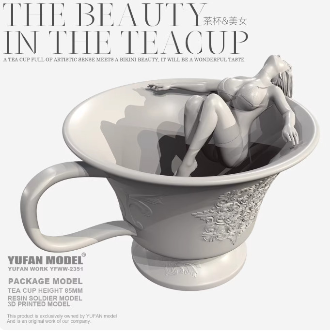 85mm Cup Height Resin Cup Beauty Unassembled Unpainted