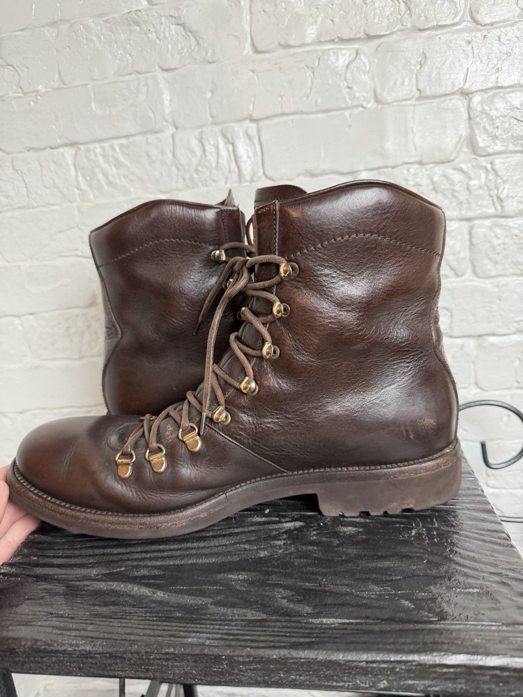 Bally Men's Leather Boots Size 10 Brown