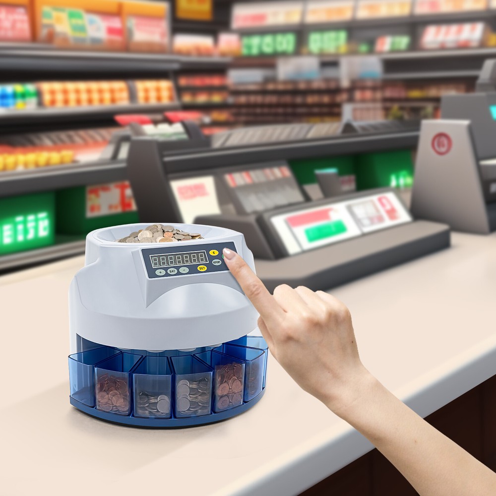 Digital Electronic Automatic Coin Sorter Machine Counter Counting Change Money