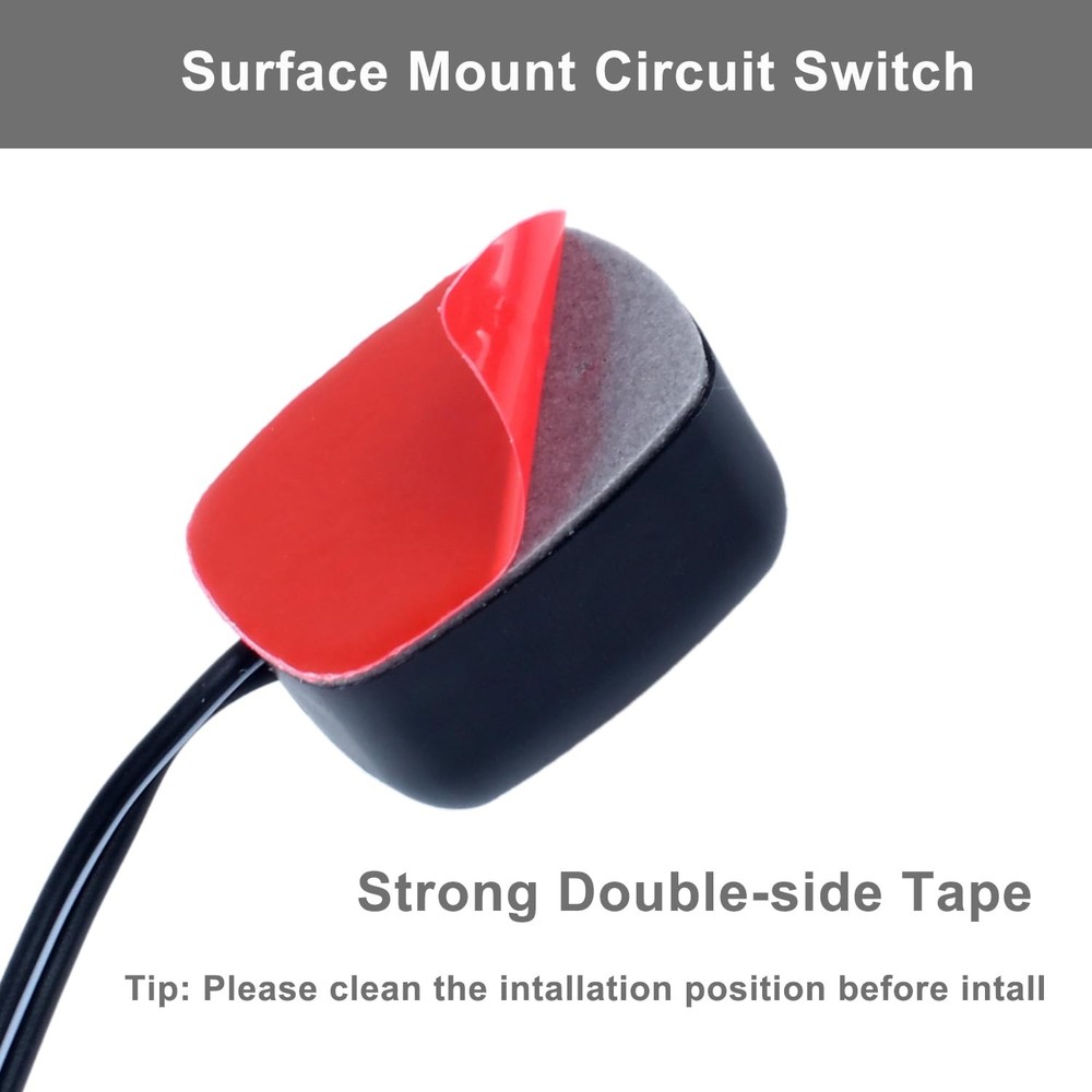 DMWD Paste Type Switch ON/Off Inline Rocker Toggle Switch 250V 12VDC SPST Sur...