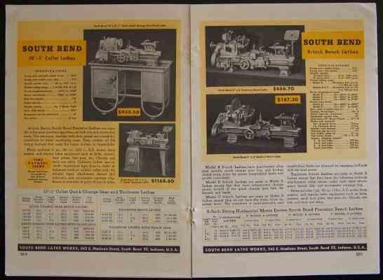 1948 South Bend Machine Tool Catalog magazine section