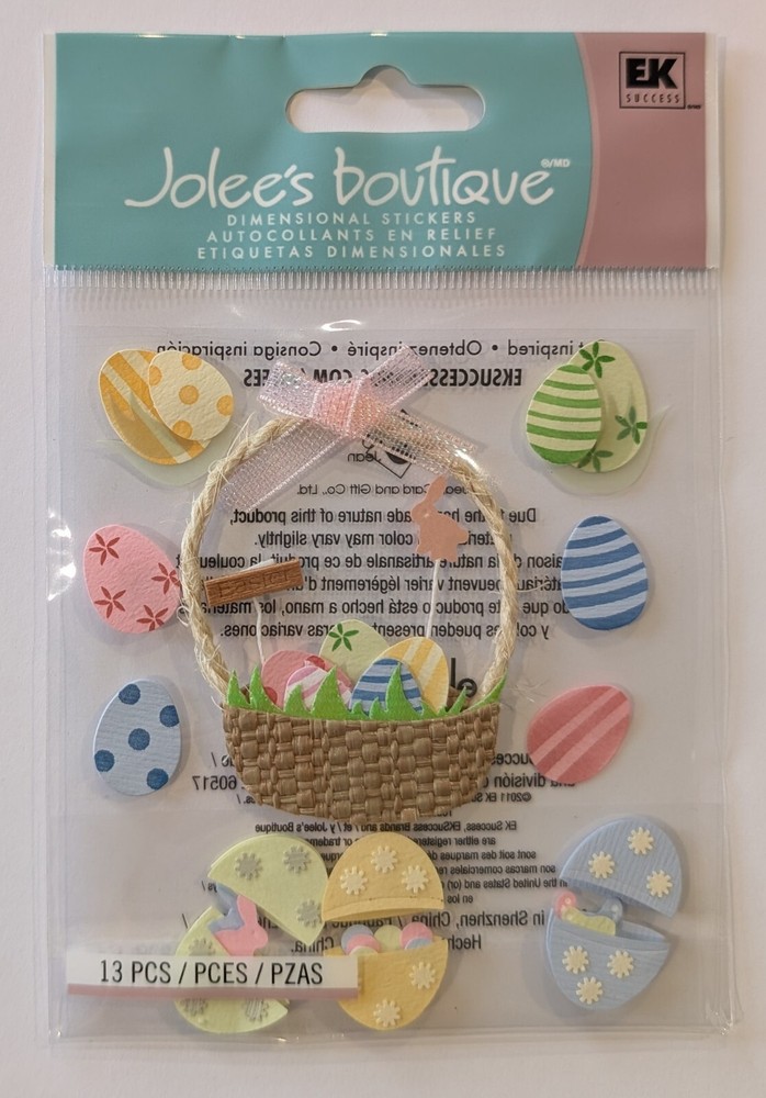 Jolee's Easter Egg Basket Scrapbooking Stickers