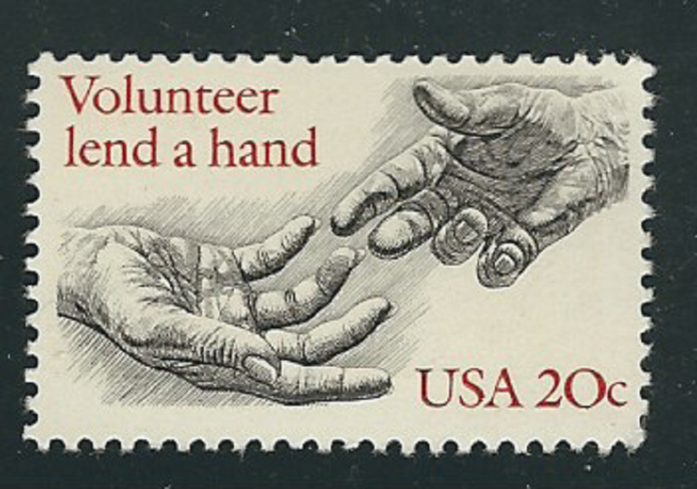 Scott #2039... 20 Cent.... Hands/Volunteers...5 Stamps