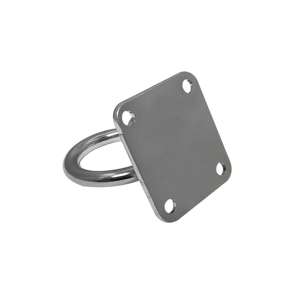 Marine hardware Square Pad Eye Plate With Ring Set 4 PC- 5/16" Welded Formed