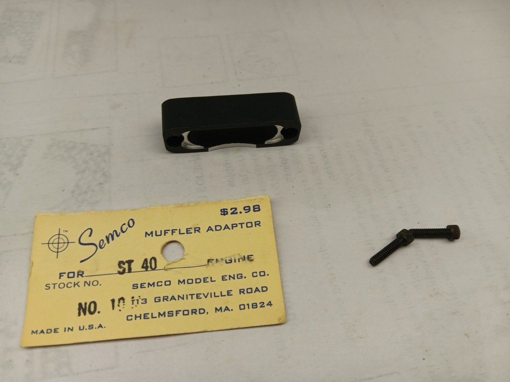 Semco Muffler Adapter for 30- 40 RC Engine