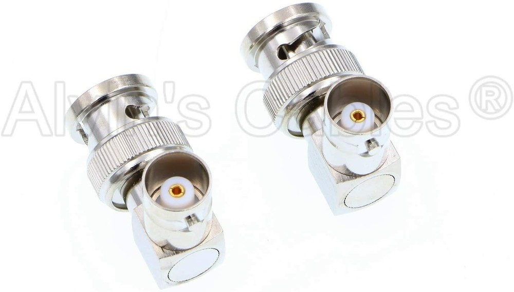 2pcs for 12G HD SDI BNC Cable Right Angle Convert Connectors One Set