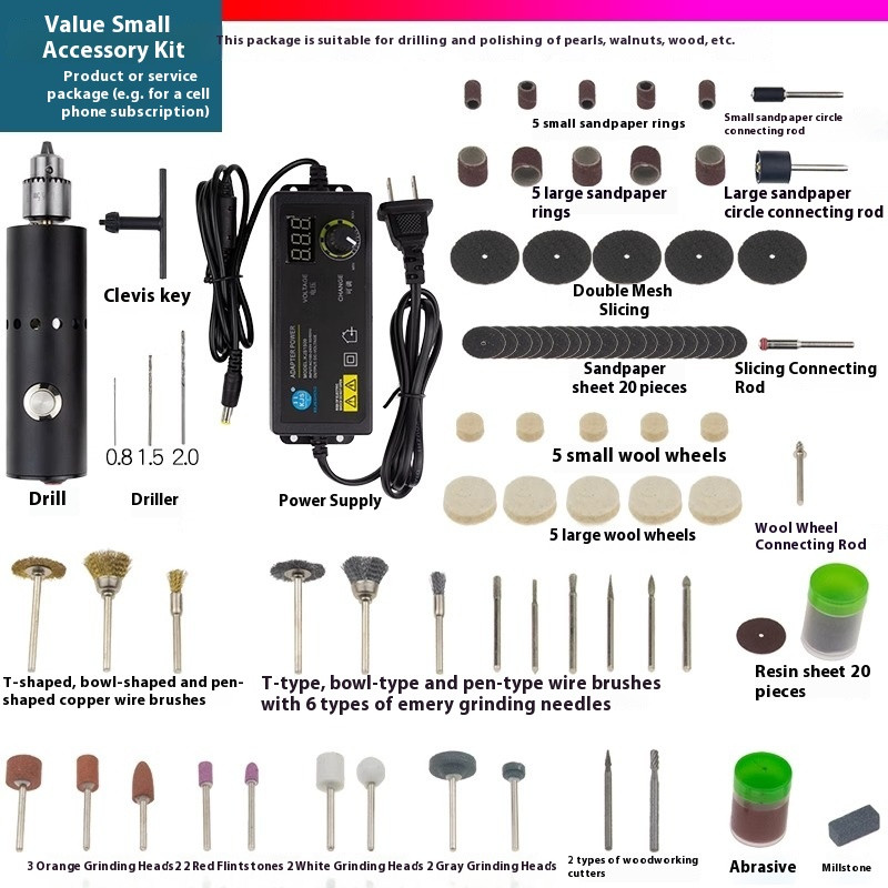 Mini Electric Grinder Electric Multi-function Carving Stationery Hand Drill