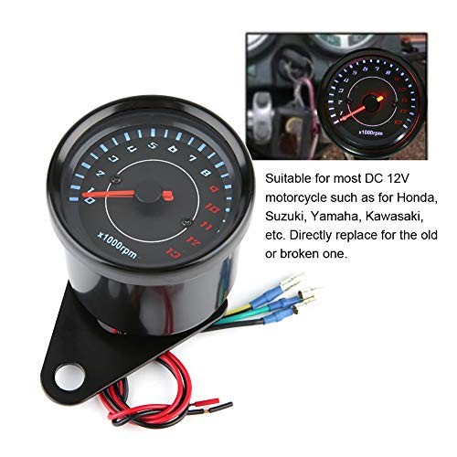 Car Tachometer, DC 12V Universal Electronic Tachometers Motorcycle LED