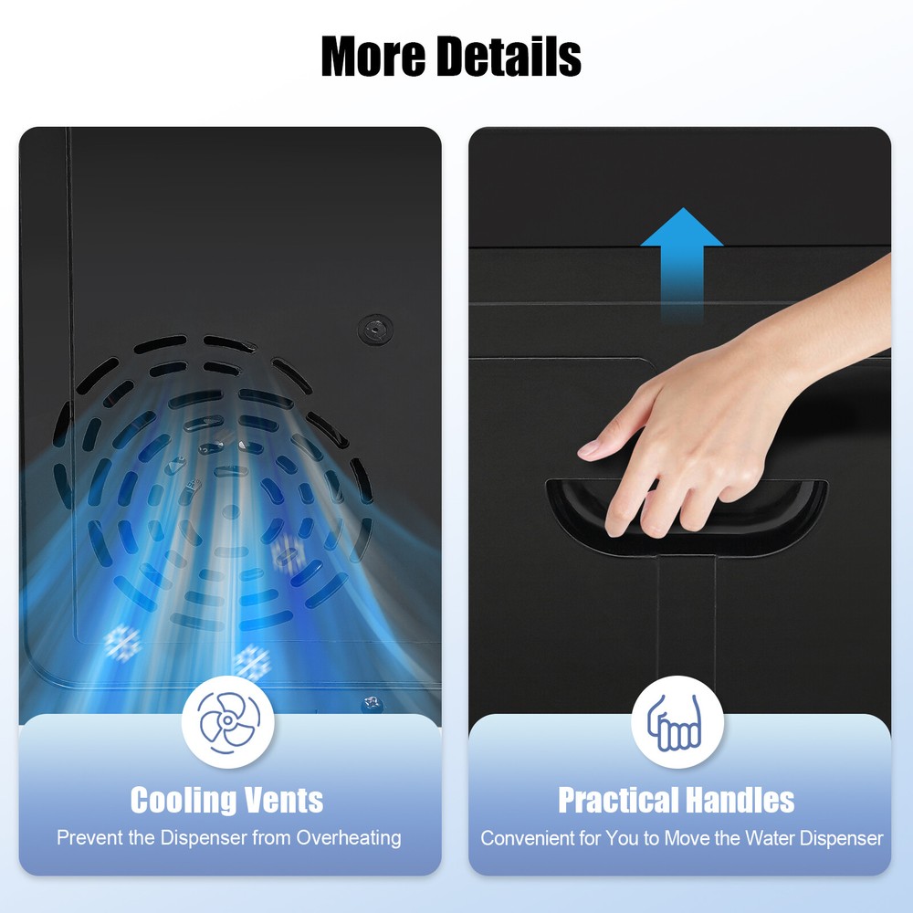 Top Loading Water Cooler Dispenser Desktop Electric Hot Cold Water Dispenser