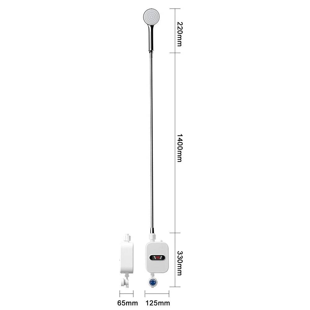 3500W 110V Small Tankless Hot Water Heater Shower Electric Water Heater