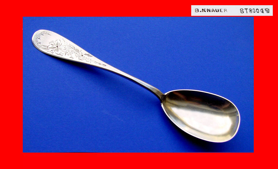 Beautiful Serving Spoon, B. KNAUER, 800 Silver A482