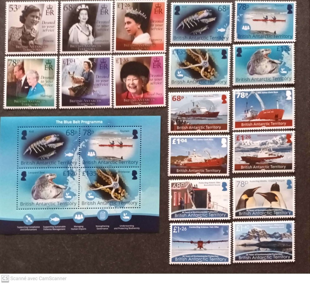 2021 YEAR- BRITISH ANTARCTIC - YEAR PACK              complet set MNH** O