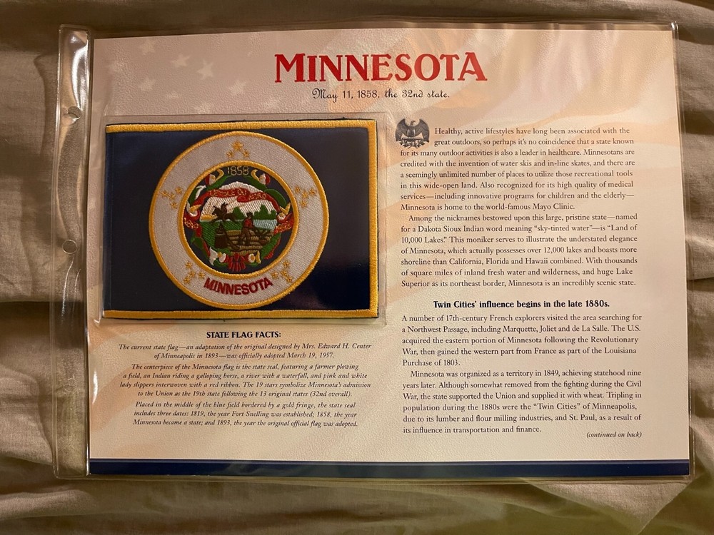WILLABEE & WARD FLAG PATCH PANE **** MINNESOTA