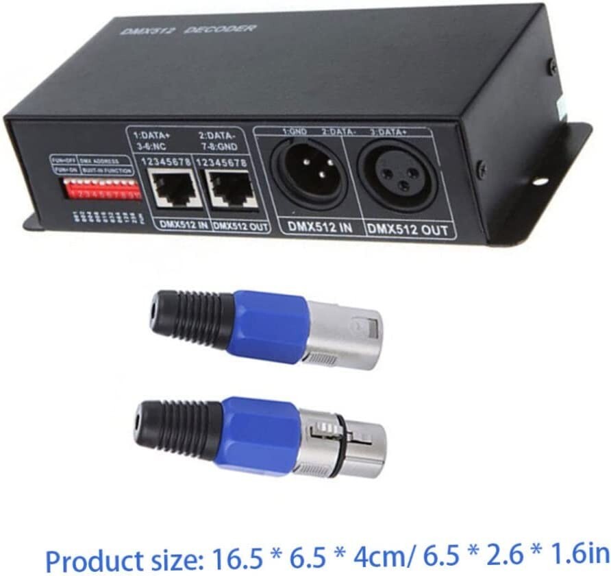 3CH DC12-24V RGBW DMX 512 Decoder LED Controller RGB LED DMX512 Decoder DMX512