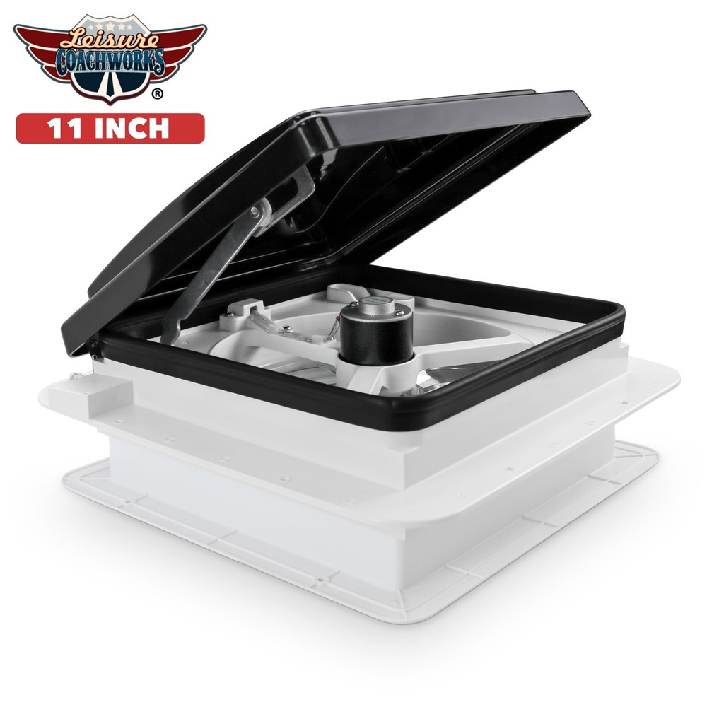 RV Trailer Camper 11" Roof Vent Fan COMPLETE UNIT 12 Volts
