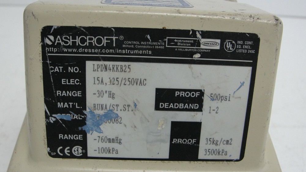 Ashcroft LPDN4KKB25 pressure switch