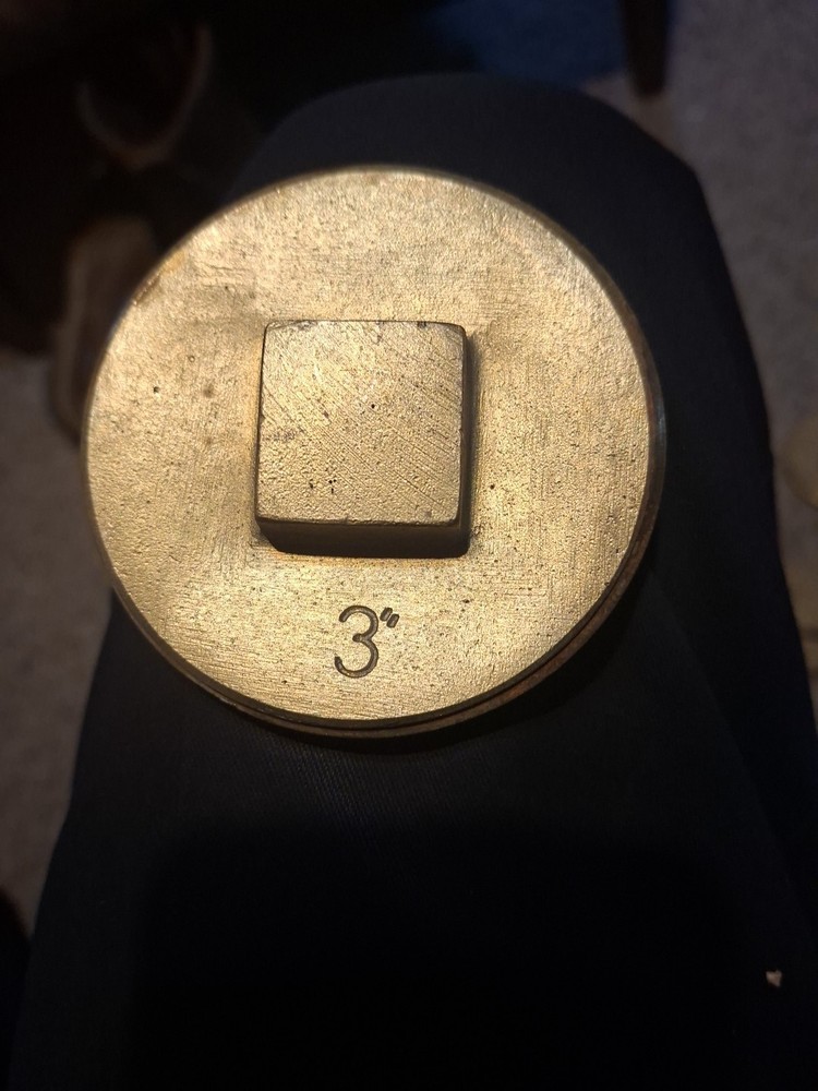 3" BRASS CLEANOUT PLUG / CAP- RAISED HEAD - THREADED PIPE FITTING