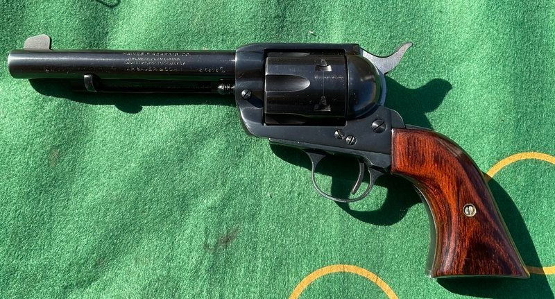 Customized wooden grips for Western Marshall large frame