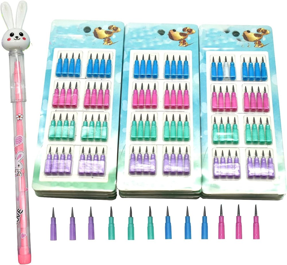 12 Packs Stackable Pencil Refills Non Sharpening 1 Count (Pack of 12)