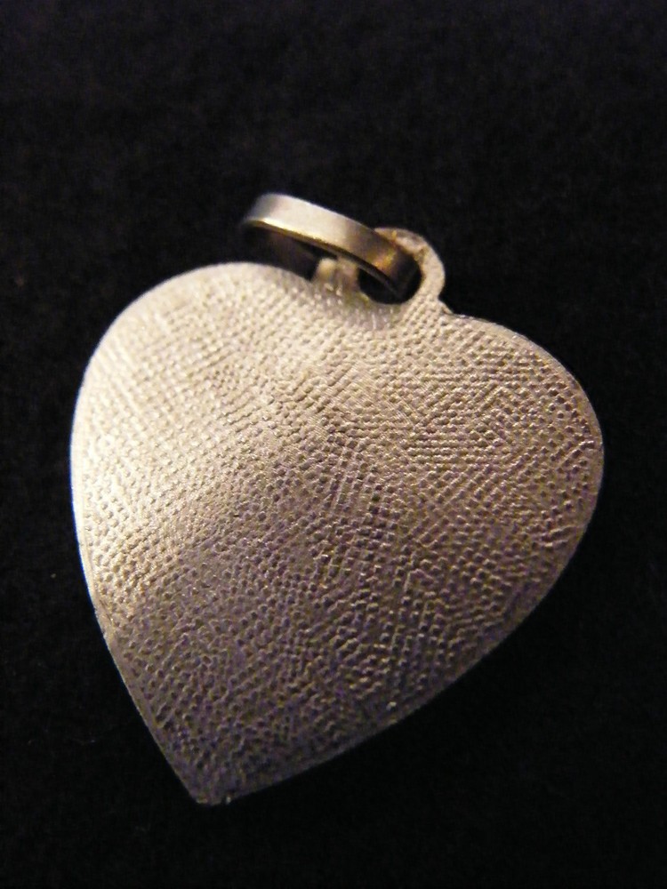 Silver Heart Pendant Locket Silver Plated Letter O 2 cm