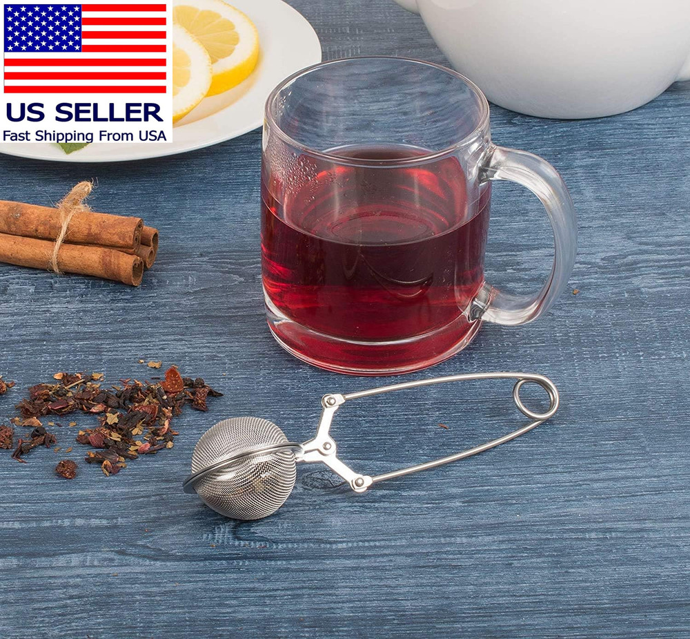 Snap Ball Tea Strainer 3 Pack Tea Infuser with Handle Tea Mesh Infuser Snap Ball
