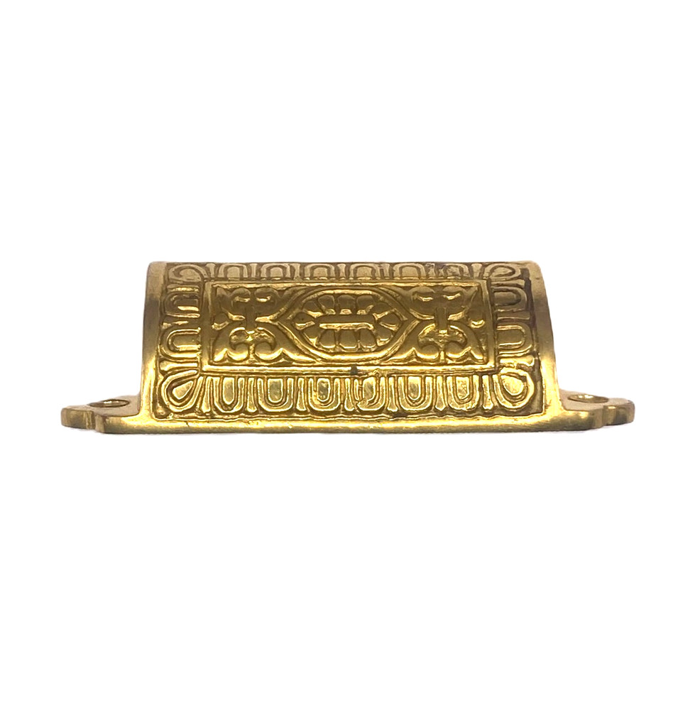 Brass Bin Pull Victorian Eastlake Bin Cup Pull