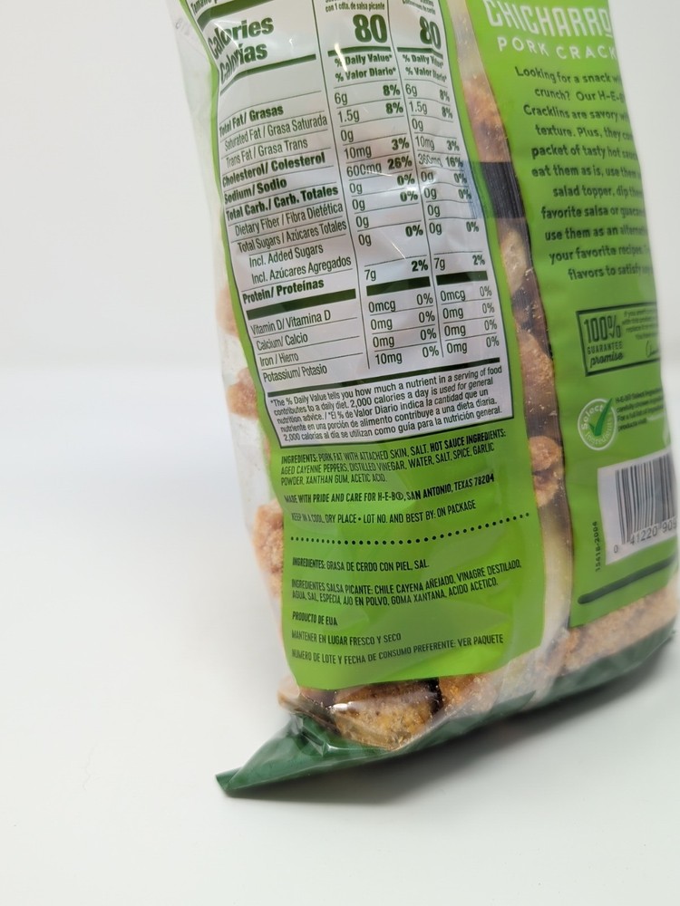 HEB Chicharrones Pork Cracklins 6 Ounce Bag