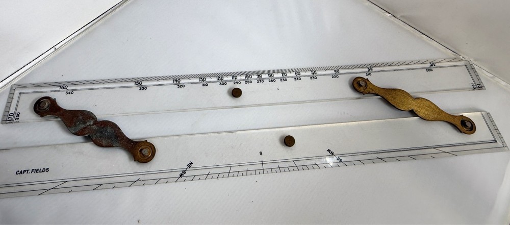 Vintage Marine Navigation Parallel Ruler Chart Plotter Capt Fields Nautical