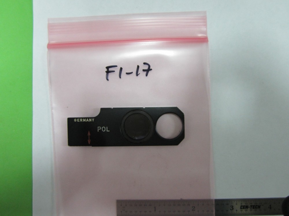 MICROSCOPE SLIDE POLARIZER FILTER LEITZ [some delamination] OPTICS BIN#F1-17