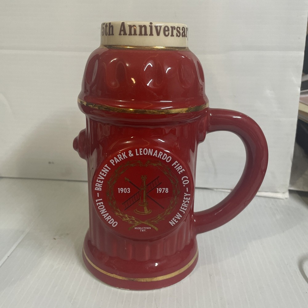 Fireman Fire Hydrant Mug 75th 1978 New Jersey Mug Stien Cup Vhtf