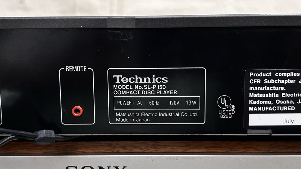 Vintage Technics SL-P150 Compact CD Disc Player tested 1988