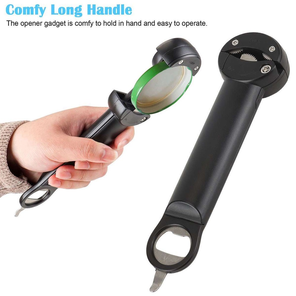 Multi Functional Bottle Opener Retractable Adjustable Jar Can Opener Easy Grip
