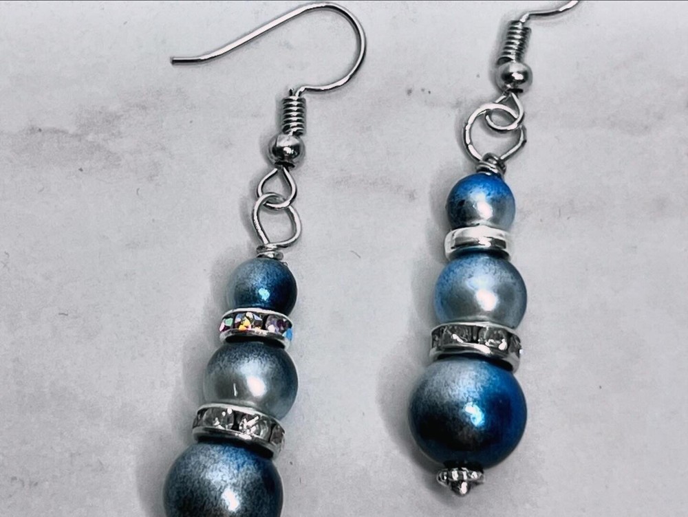 Natural bead earrings