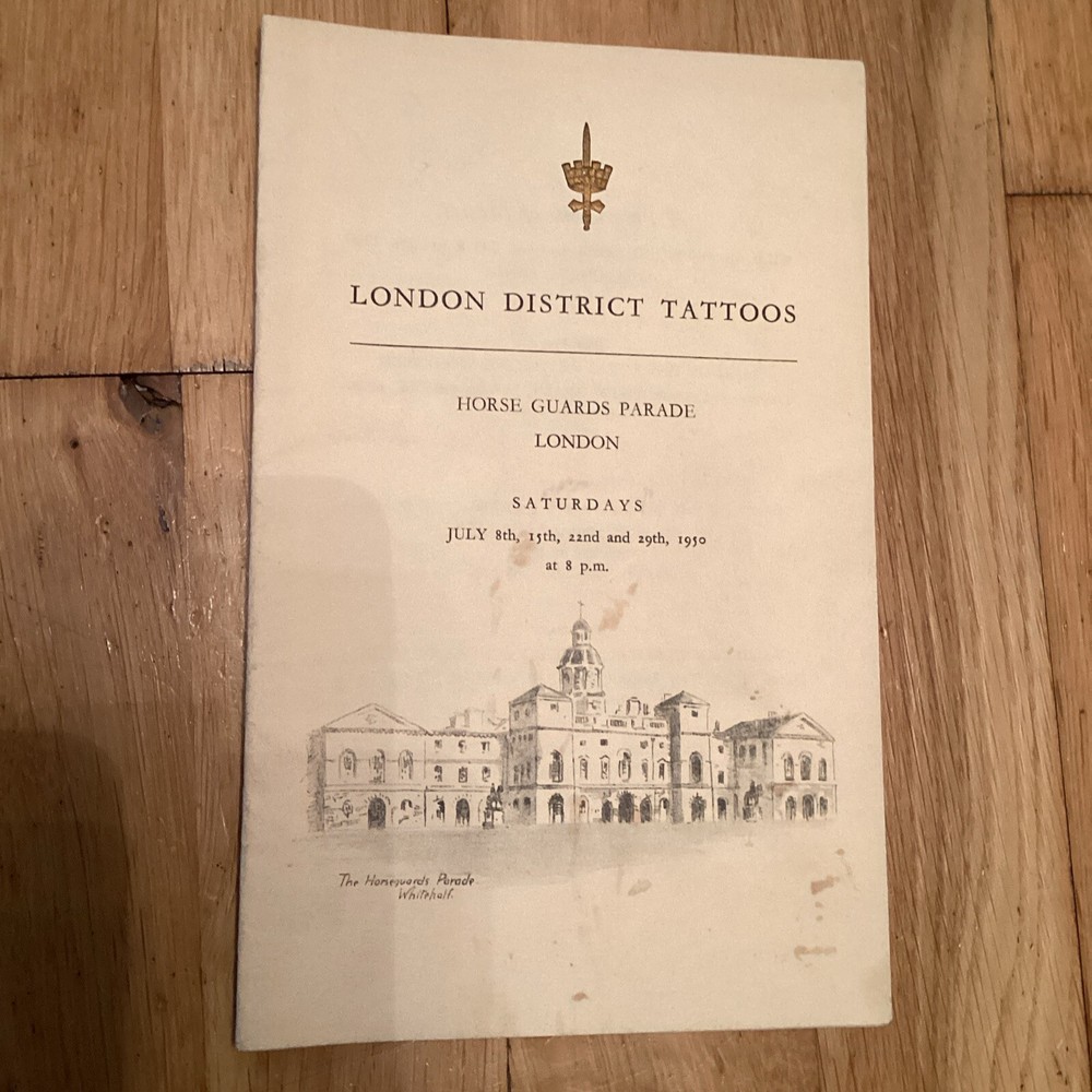 LONDON DISTRICT TATTOOS 1950 Programme