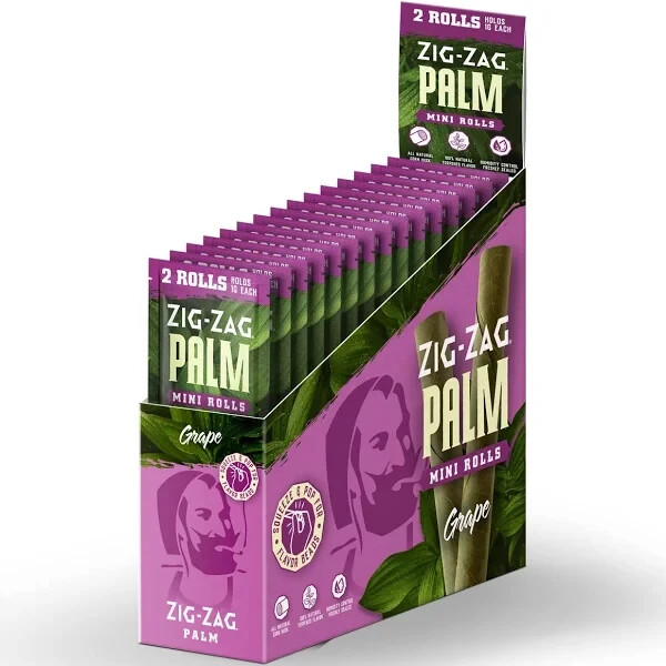 💜ZIGZAG MINI PALM ROLLS GRAPE🍇15 PACKS PER CARTON