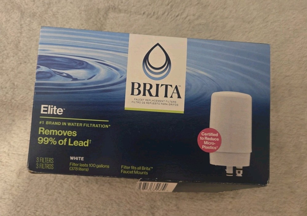 Brita Elite Faucet Replacement Filters 3-Pack NEW OPEN BOX