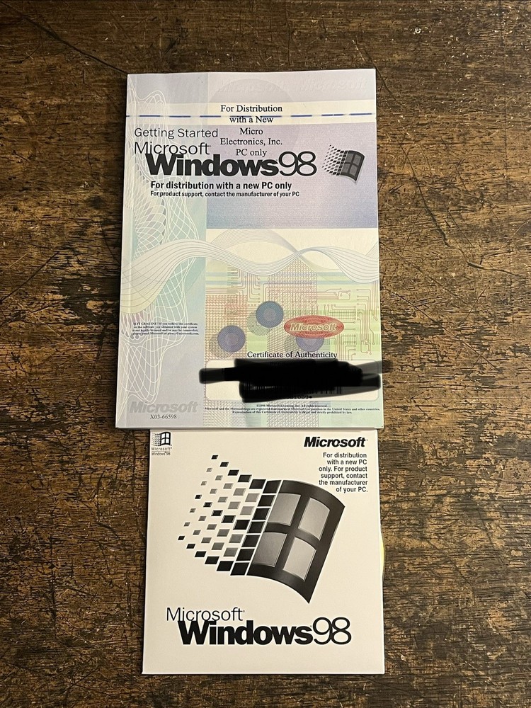 MICROSOFT WINDOWS 98 Cd with Manual-Key maybe used. Please read