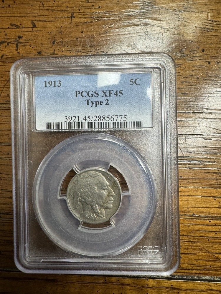 1913 Type 2 Buffalo Nickel PCGS XF45