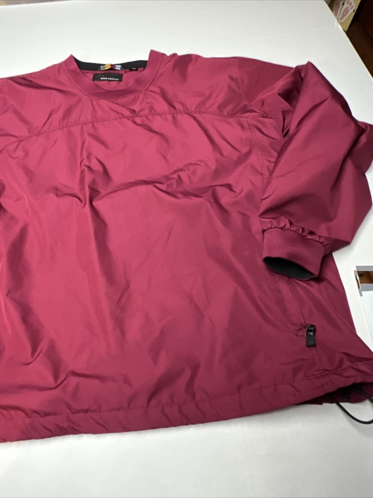 Greg Norman Golf Pullover lined Jacket Men’s XLT red zippered pockets EUC