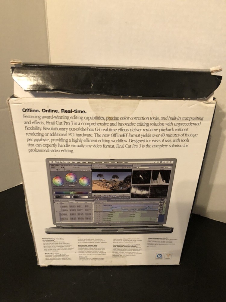 Apple Final Cut Pro 3 ACADEMIC (M8563Z/A) w/2 Licenses Complete W/Box